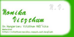 monika vitzthum business card